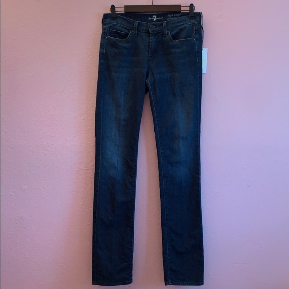 7 For All Mankind High Waist Straight Leg jeans